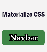 Materialize CSS Navbar