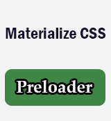 Materialize CSS Preloader