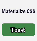 Materialize CSS Toast