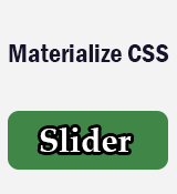 Materialize Material Box & Sliders
